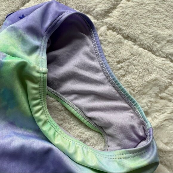 Wonder Nation | Purple Green Bling Unicorn One Piece Swimsuit | Size Medium 7/8 - Picture 5 of 8